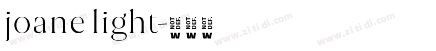 joane light字体转换